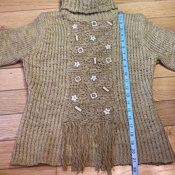 Vintage 100% Wool, Mustard turtleneck fits S/M - Picture 5 of 8